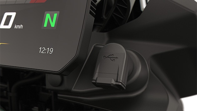 Le port USB de la BMW F 800 GS