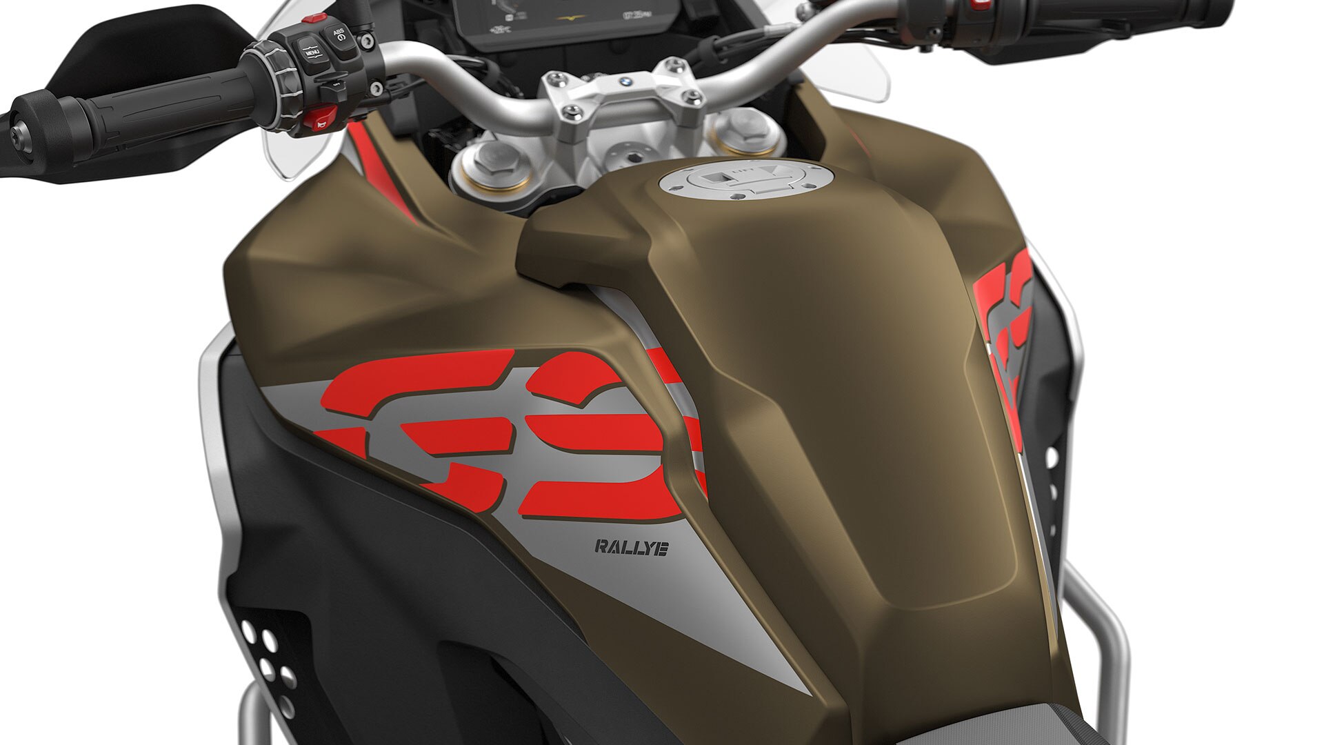 Nous voyons ici le réservoir de la F 850 GS Adventure.