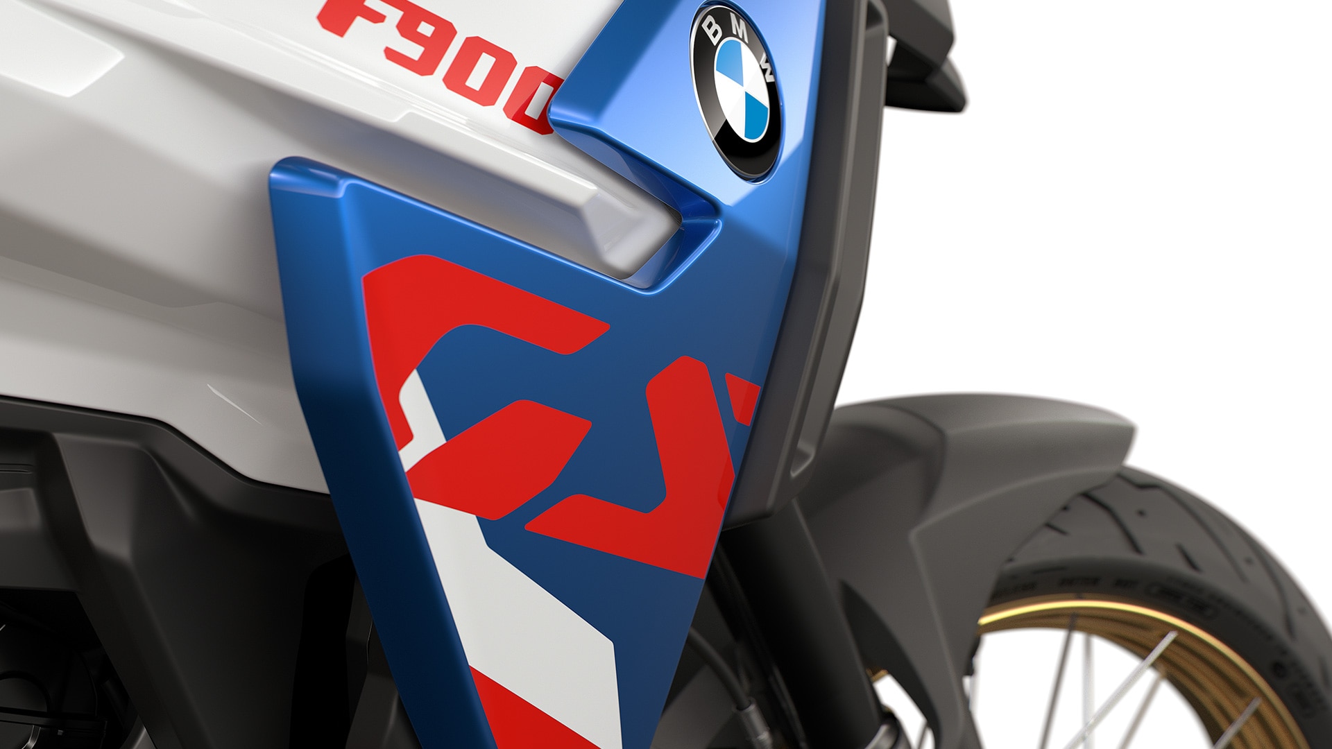 Le logo GS mis en évidence sur la BMW F 900 GS de BMW Motorrad