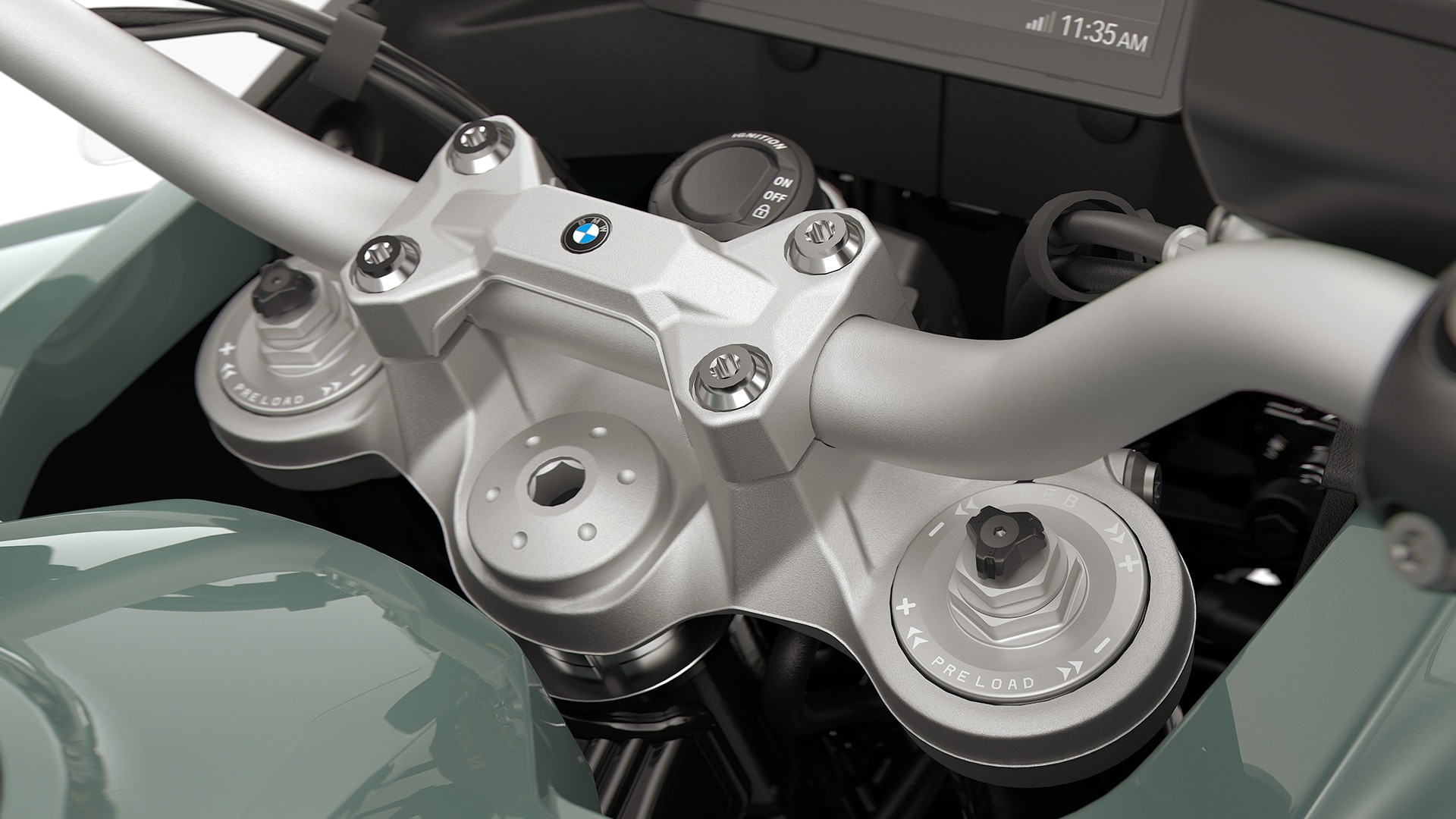 La fourche réglable de la BMW F 900 GS de BMW Motorrad