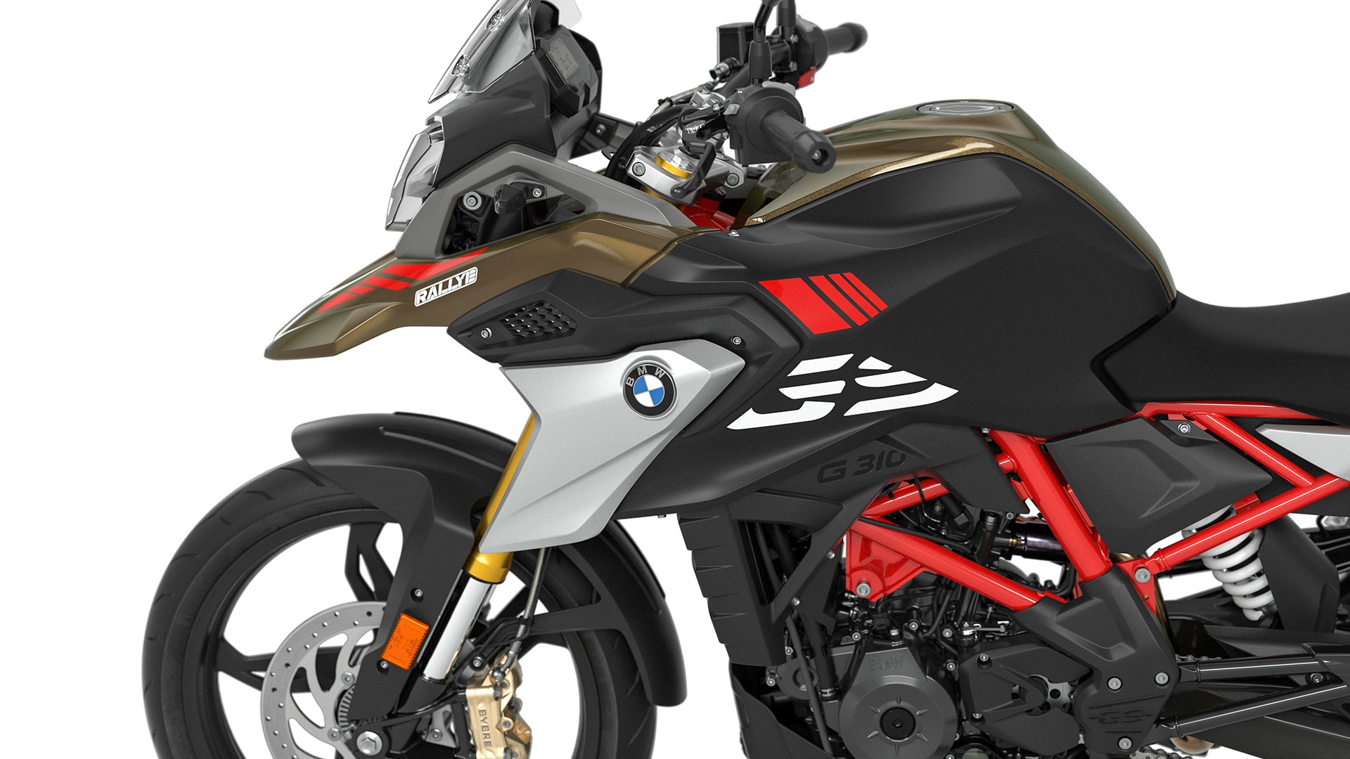 Nous voyons ici la ligne aérodynamique typique de la G 310 GS.