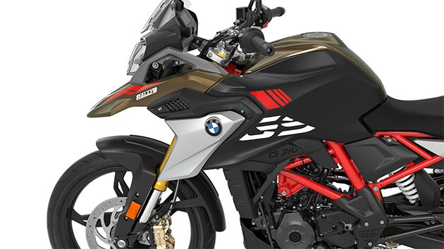 Nous voyons ici la ligne aérodynamique typique de la G 310 GS.