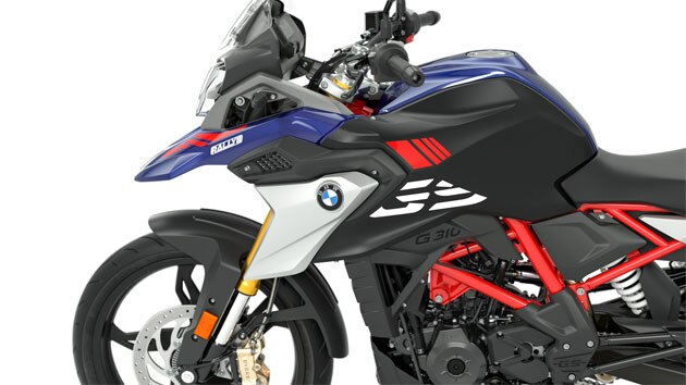 Nous voyons ici la ligne aérodynamique typique de la G 310 GS.
