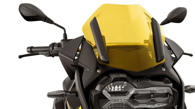 Nous voyons ici la bulle sportive jaune de l'Edition 40 Years GS.
