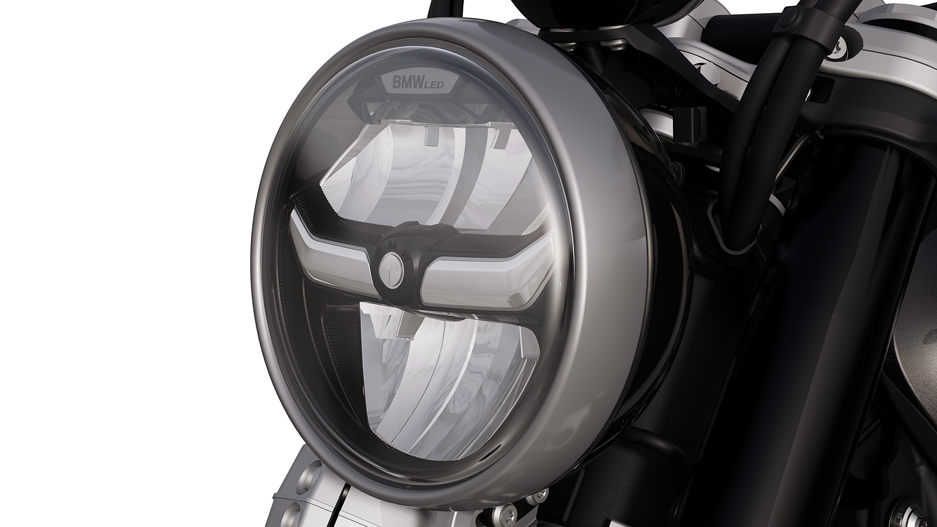 La BMW R 12 de BMW Motorrad avec phare à LED intégrant l’éclairage diurne