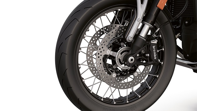 Les roues à rayons optionnelles or et noir de la BMW R 12 de BMW Motorrad