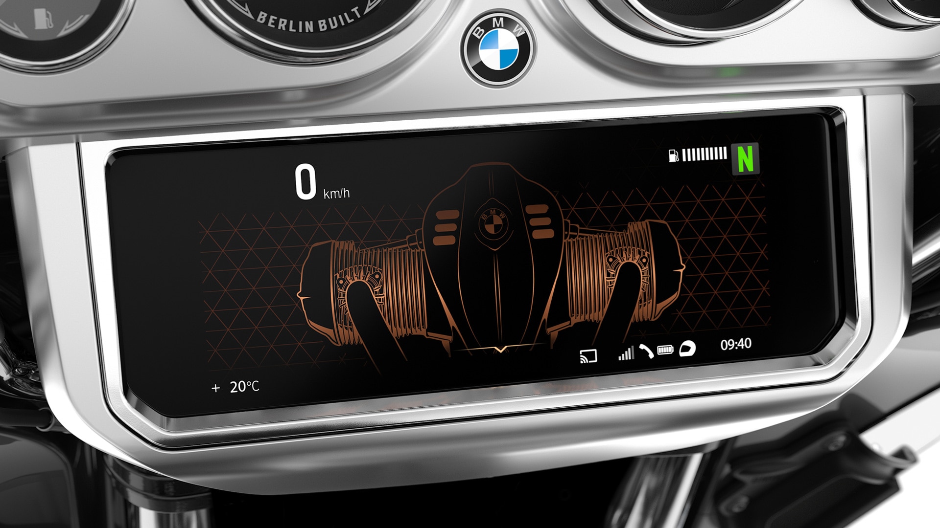 L'écran TFT de la BMW R 18 Transcontinental.