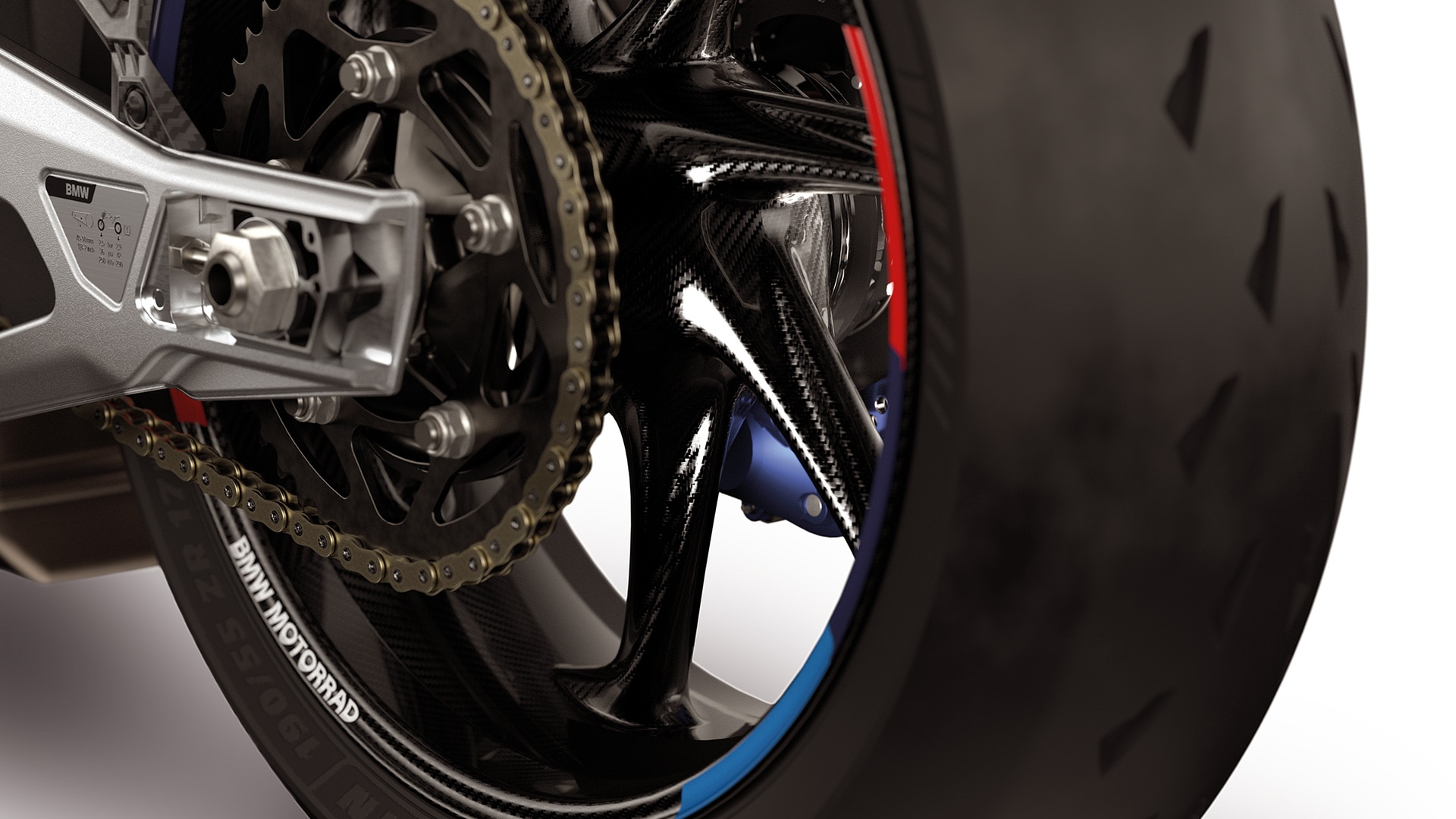 Roues en carbone M avec bande design de la BMW M 1000 RR