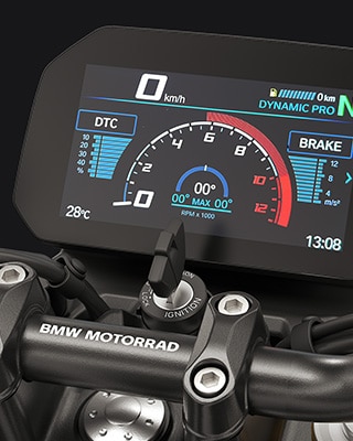 Modes de conduite Pro et écran TFT 6,5" de la F 450 R de BMW Motorrad