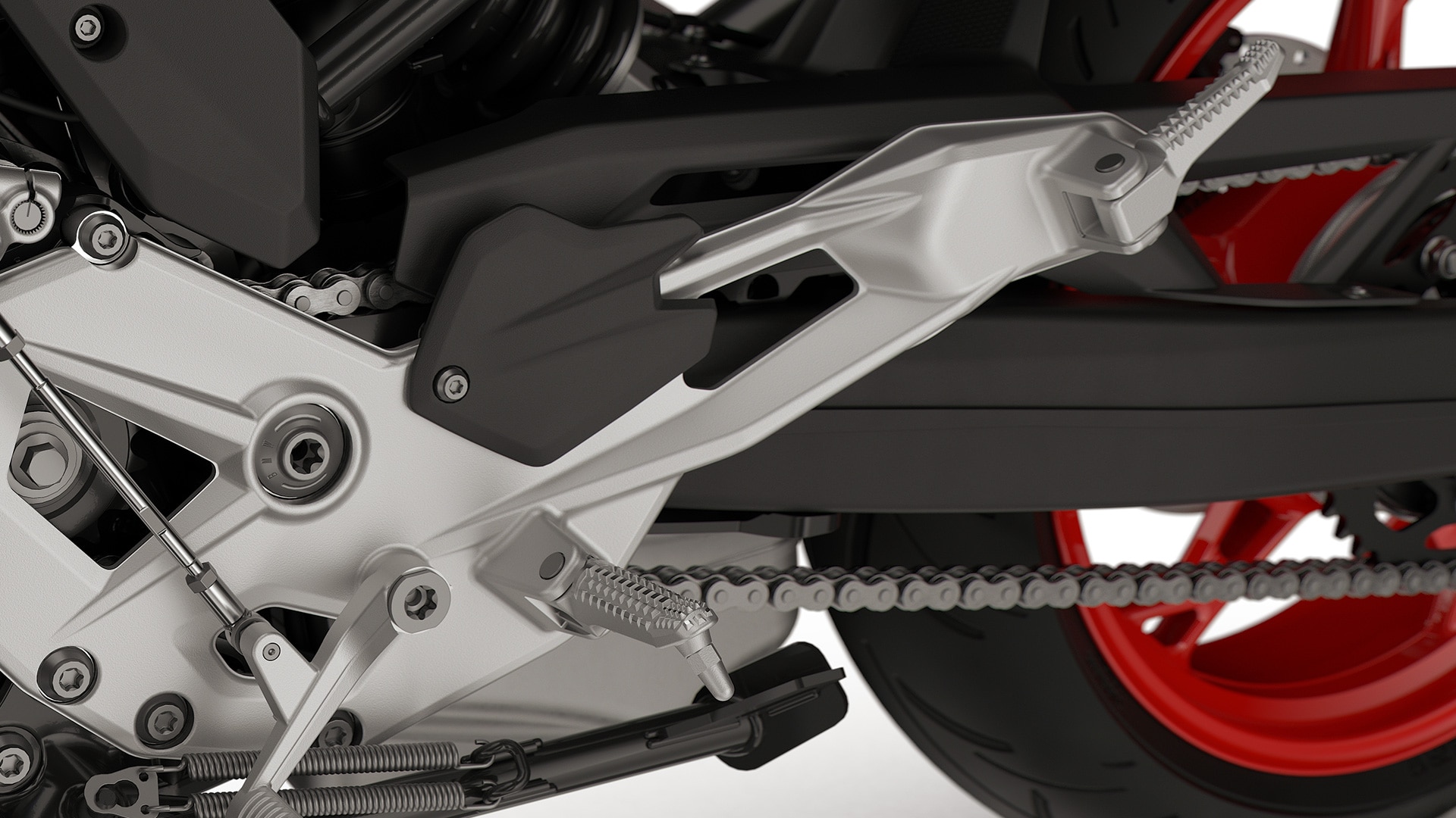 Repose-pieds et pédales fraisés de la BMW F 900 R de BMW Motorrad