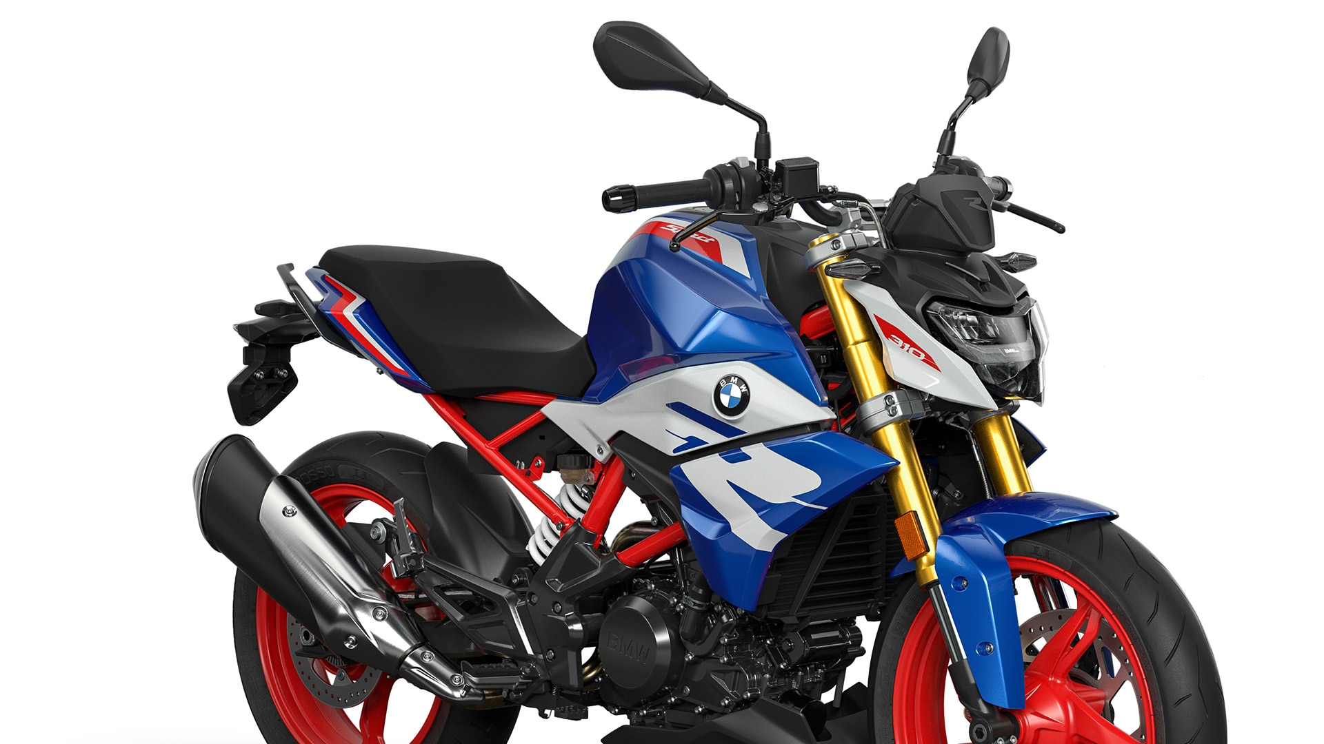 Nous voyons ici la selle ergonomique de la moto roadster BMW G 310 R.