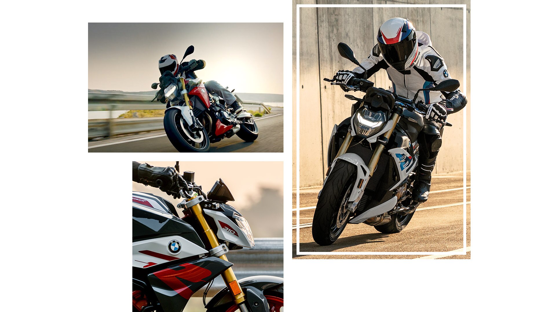 Collage des modèles BMW Motorrad Roadster.