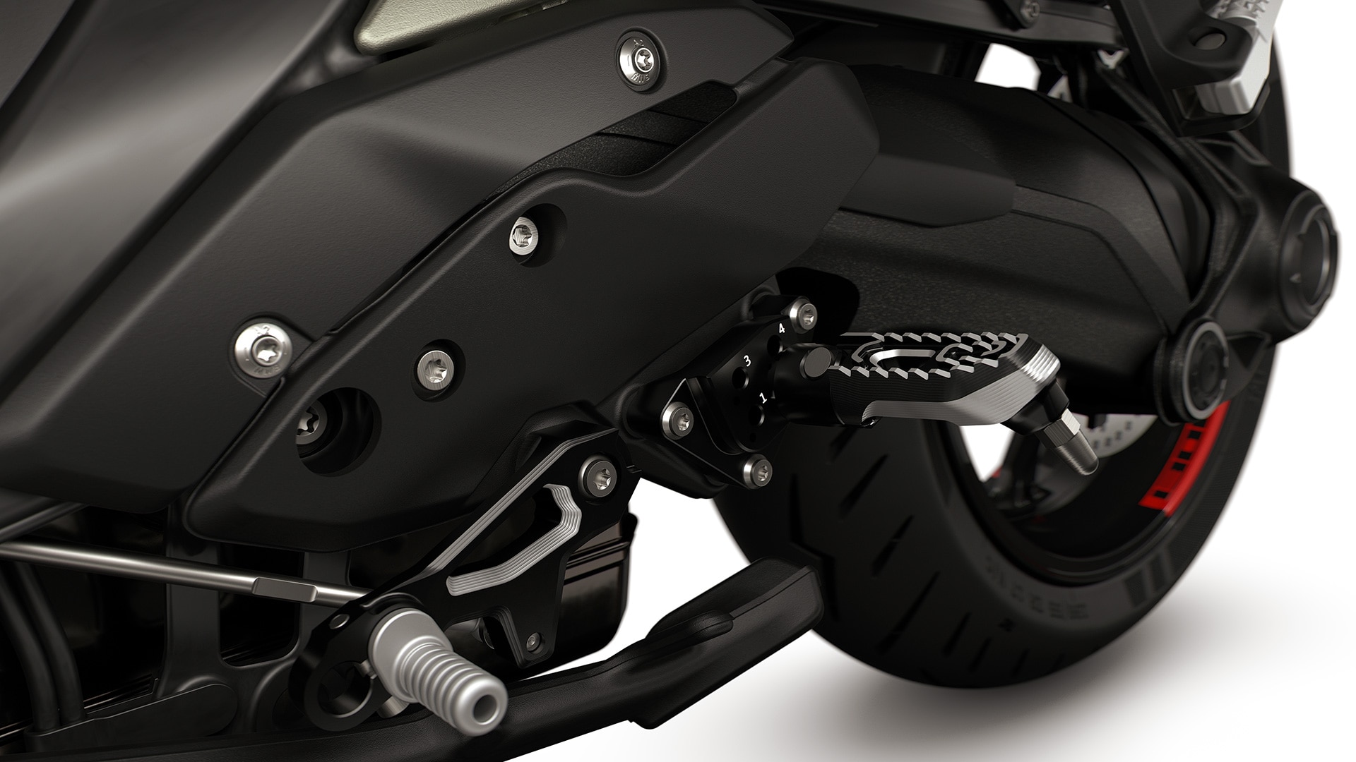 Les repose-pieds réglables de la BMW R 1300 R de BMW Motorrad
