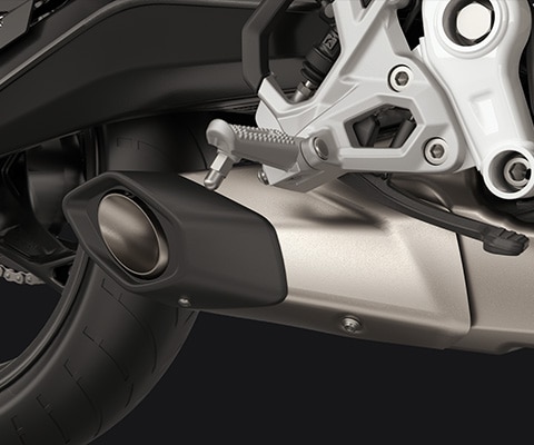 L’échappement bas de la F 450 RR de BMW Motorrad