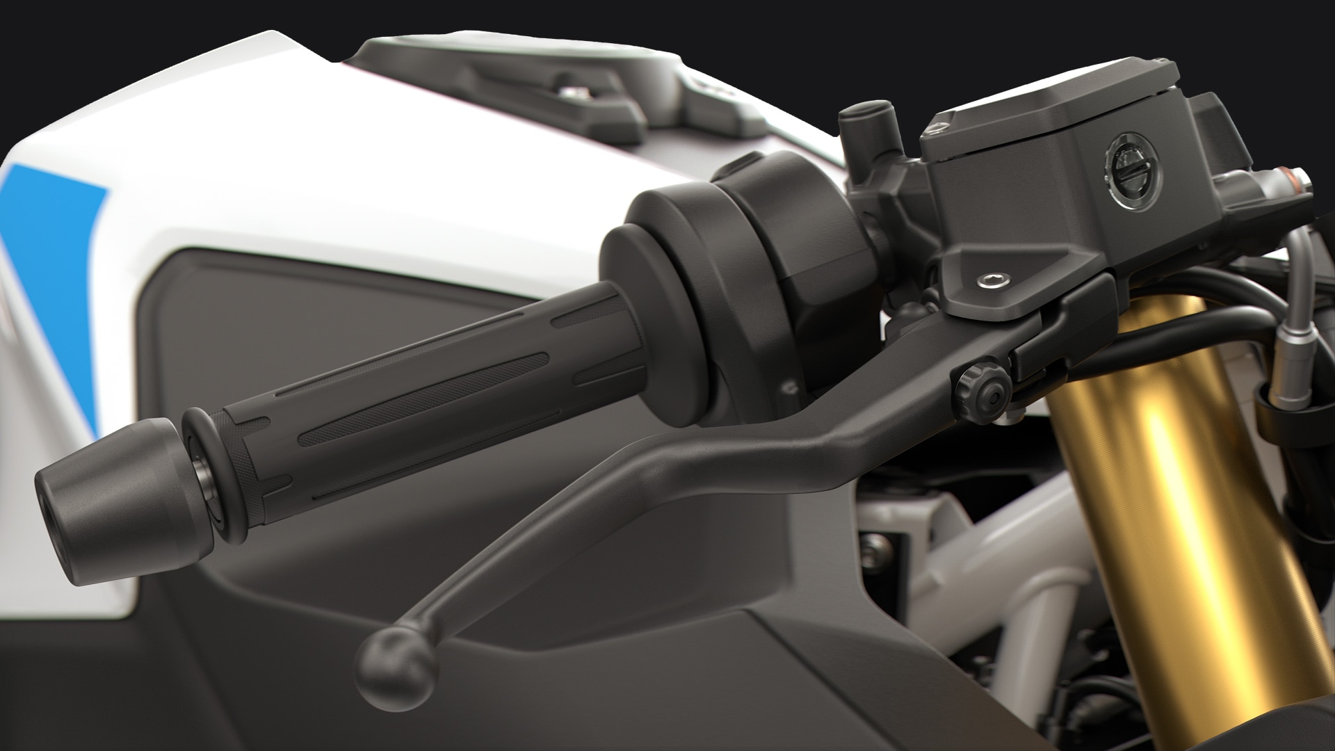 Manettes réglables et poignées chauffantes de la F 450 RR de BMW Motorrad