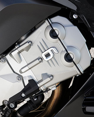 K 1600 GT multi-coloured six-cylinder in-line engine