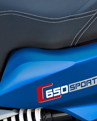 C 650 Sport De nombreuses finitions attrayantes.