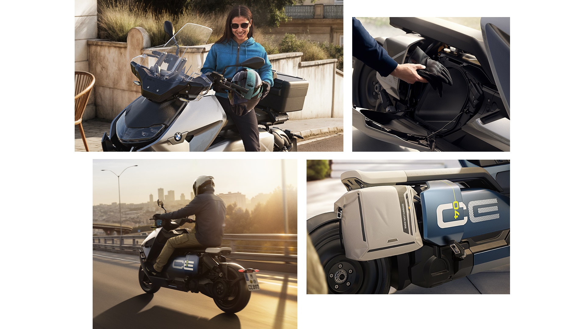 Espace de rangement optimisé du CE 04 de BMW Motorrad