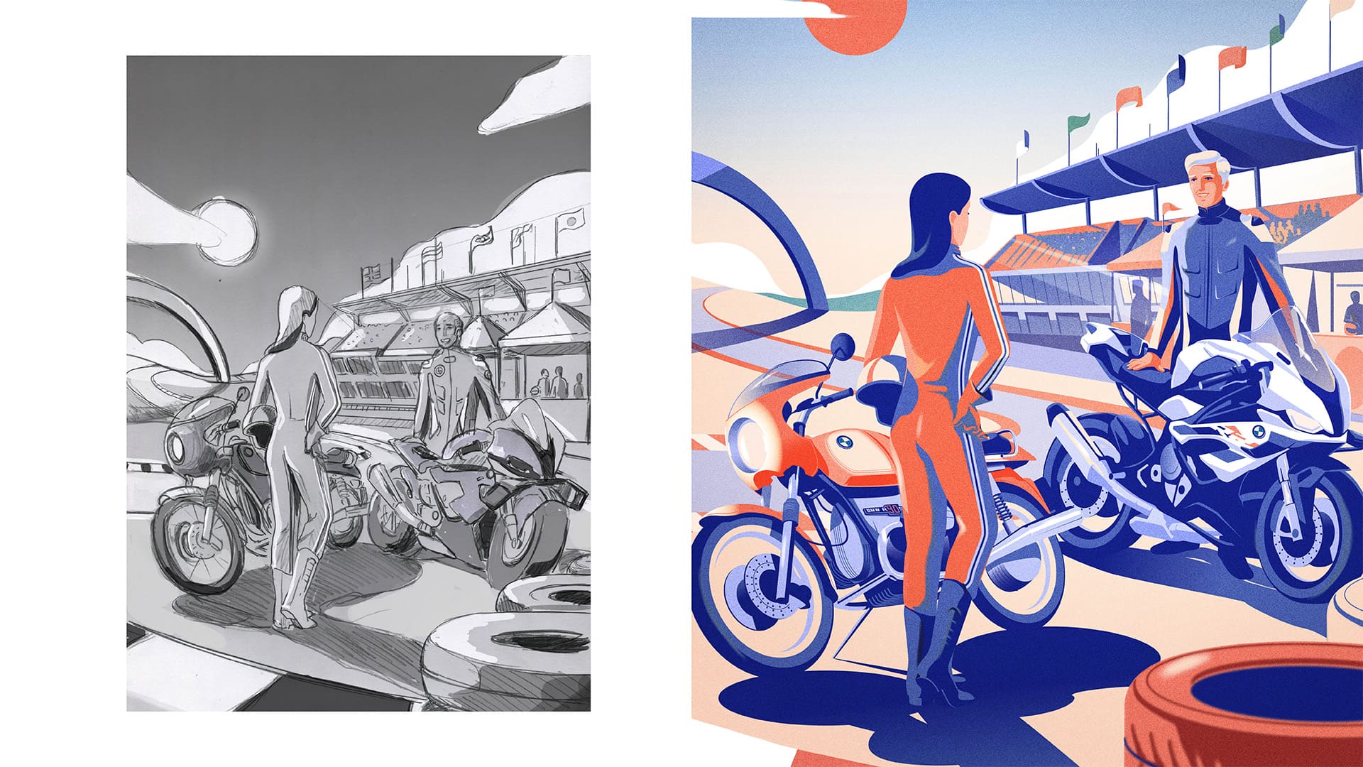 BMW R 90 S and M 1000 RR - 100 Years